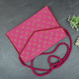 Rajasthani Zari Embroidered Bag - Pink