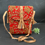 Rajasthani Designer Sling Bag For Women - Red
