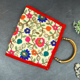 Rajasthani Embroidery Handbag For Women - Multi Flower