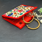 Rajasthani Embroidery Handbag For Women - Multi Flower