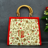 Rajasthani Embroidery Handbag For Women - Elephant Motif