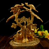 White Metal Golden Oxidized Radha Krishna