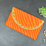 Ethnic Lehariya Envelope - Orange