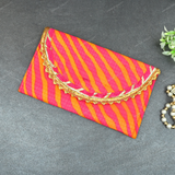 Ethnic Lehariya Envelope - Pink
