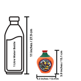 Warli Hand-Painted Terracotta Pot - Orange