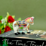 Hand-Enameled Metal Meenakari Horse