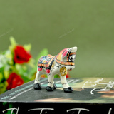 Hand-Enameled Metal Meenakari Horse
