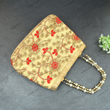 Rajasthani Embroidery Handbag For Women - Orange-Gold