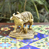 Brass Cow and Calf for Pooja and Home Decorative | Kaamdhenu