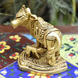 Brass Cow and Calf for Pooja and Home Decorative | Kaamdhenu