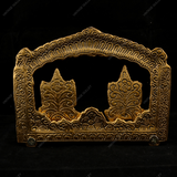 White Metal Gold Oxidized Laxmi Ganesh Arch