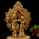 Metal Standing Radha Krishna for Puja and Home Decor