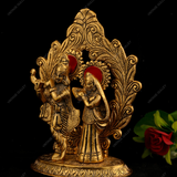 Metal Standing Radha Krishna for Puja and Home Decor
