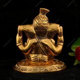 White Metal Golden Oxidized Ganesha