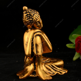 White Metal Golden Oxidized Resting Buddha