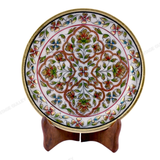 Marble 22 Carat Gold Foil Work Round Shape - 6 Inches