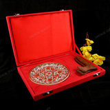 Marble 22 Carat Gold Foil Work Round Shape - 6 Inches