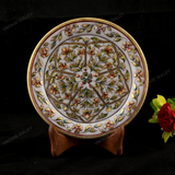 Marble 22 Carat Gold Foil Work Round Shape Star - 6 Inches