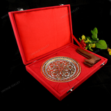 Marble 22 Carat Gold Foil Work Round Shape 5 Star - 6 Inches