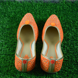 Women's Traditional Slip-On Mojari Jutti, Rajasthani Jutti - Vintage Gulley