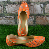 Women's Traditional Slip-On Mojari Jutti, Rajasthani Jutti - Vintage Gulley