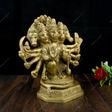 Brass Panchmukhi Hanuman Idol
