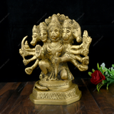 Brass Panchmukhi Hanuman Idol