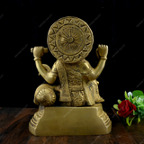 Brass Goddess Saraswati Idol for Pooja