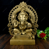 Brass Lord Ganesha Idol with Arch