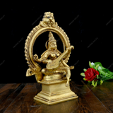 Brass Goddess Saraswati Idol Arch