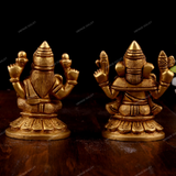 Brass God Ganesha Laxmi Idol