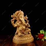 Brass Ganesha on Oval Paoti