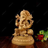 Brass Ganesha on Oval Paoti