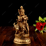 Brass Krishna with Cow Idol