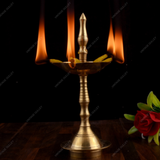 Brass PanchBatti Stand Diya for Puja