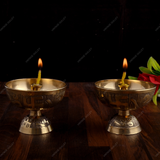 Brass Akhand Diya - Set of 2