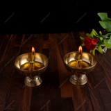 Brass Akhand Diya - Set of 2