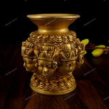 Brass Ashth Laxmi Kalash Home Decor