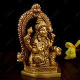 Brass Goddess Laxmi Idol for Pooja Home Decorative Showpiece