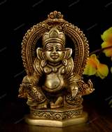 Brass Laxmi Saraswati Ganesha Kuber Idol