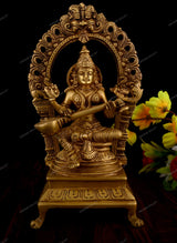 BRASS ARCH LORD SARASWATI IDOL
