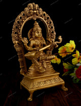 BRASS ARCH LORD SARASWATI IDOL