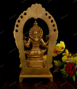 BRASS ARCH LORD SARASWATI IDOL