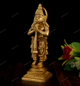 Brass Hanuman Idol for Pooja and Home Decor