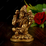 BRASS LORD LAXMI IDOL Miniature