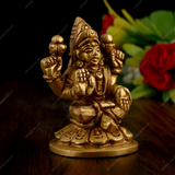 BRASS LORD LAXMI IDOL Miniature