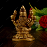 BRASS LORD LAXMI IDOL Miniature