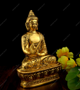 Metal Blessing Pose Buddha Idol
