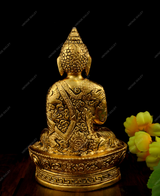Metal Blessing Pose Buddha Idol
