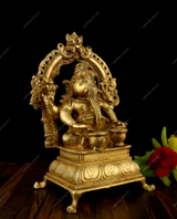 Brass Music Ganesha Idol - Tabla